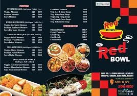 Red Bowl Menu
