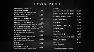 Crossroads Menu