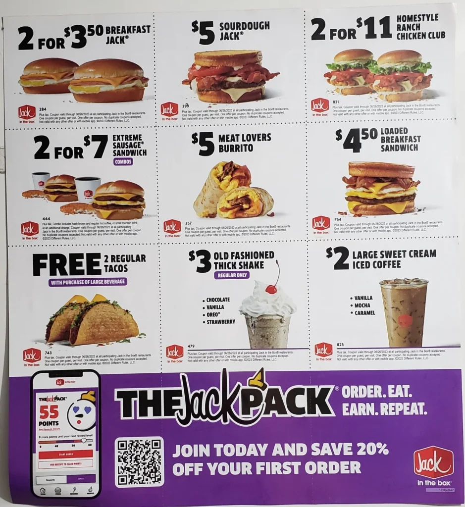 Jacks Menu