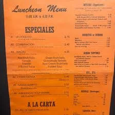 El Charro Menu